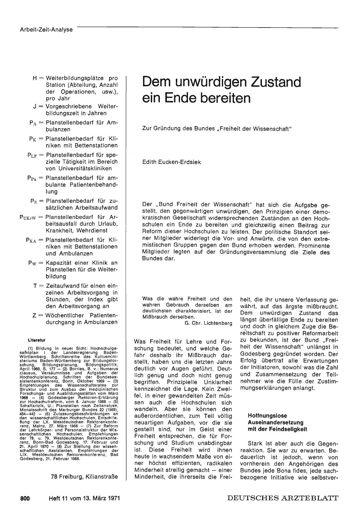 Vorschauseite 1: Dem unwürdigen Zustand ein Ende bereiten