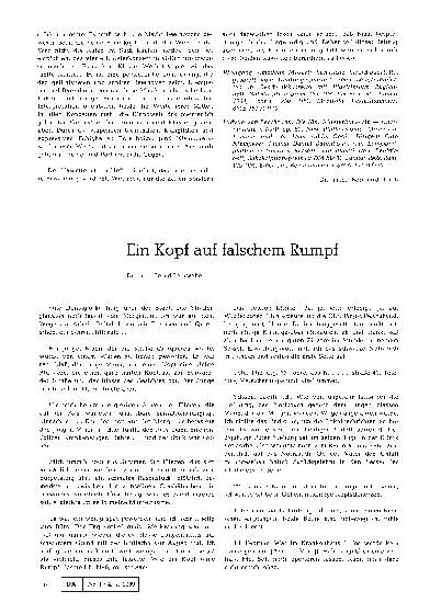 Vorschauseite 1: Ein Kopf auf falschem Rumpf