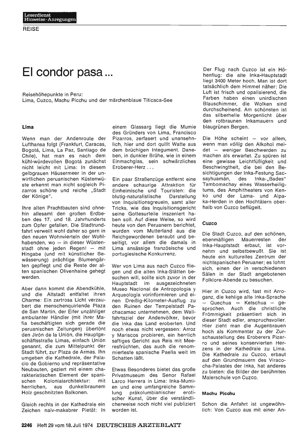 Vorschauseite 1: EI condor pasa. ..