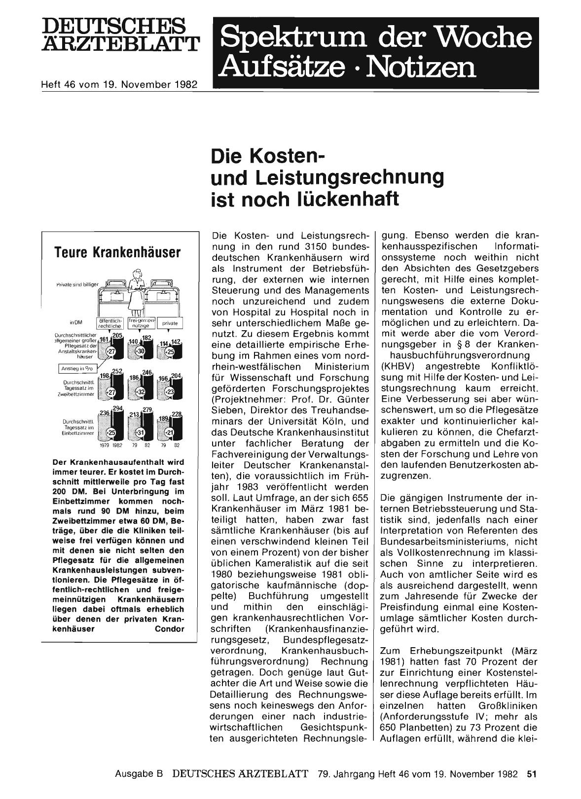 Vorschauseite 1: Die Kostenund Leistungsrechnung ist noch lückenhaft