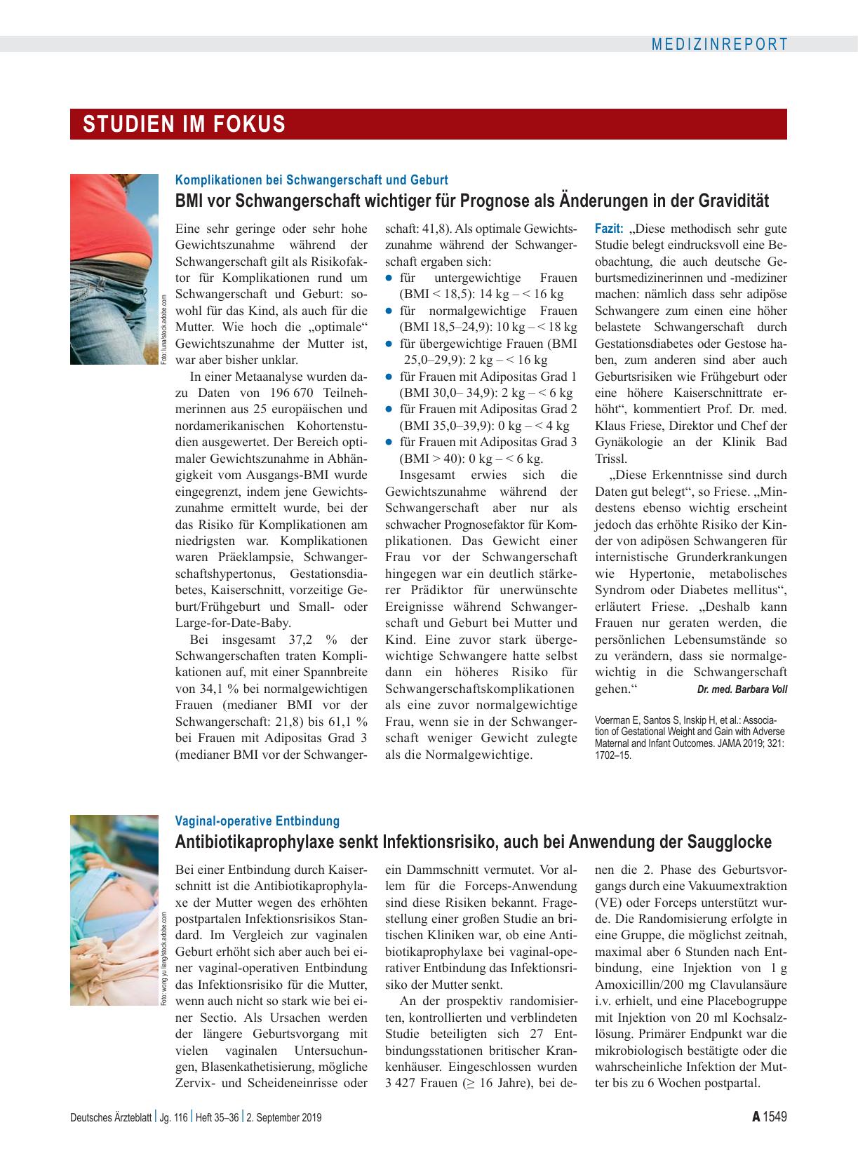 Vorschauseite 1: Vaginal-operative Entbindung: Antibiotikaprophylaxe senkt Infektionsrisiko, auch bei Anwendung der Saugglocke