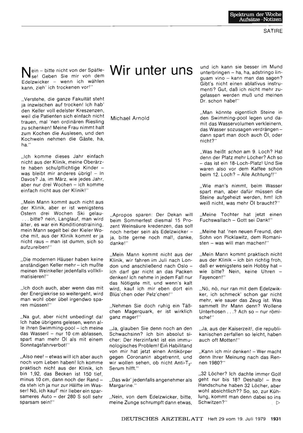 Vorschauseite 1: Wir unter uns