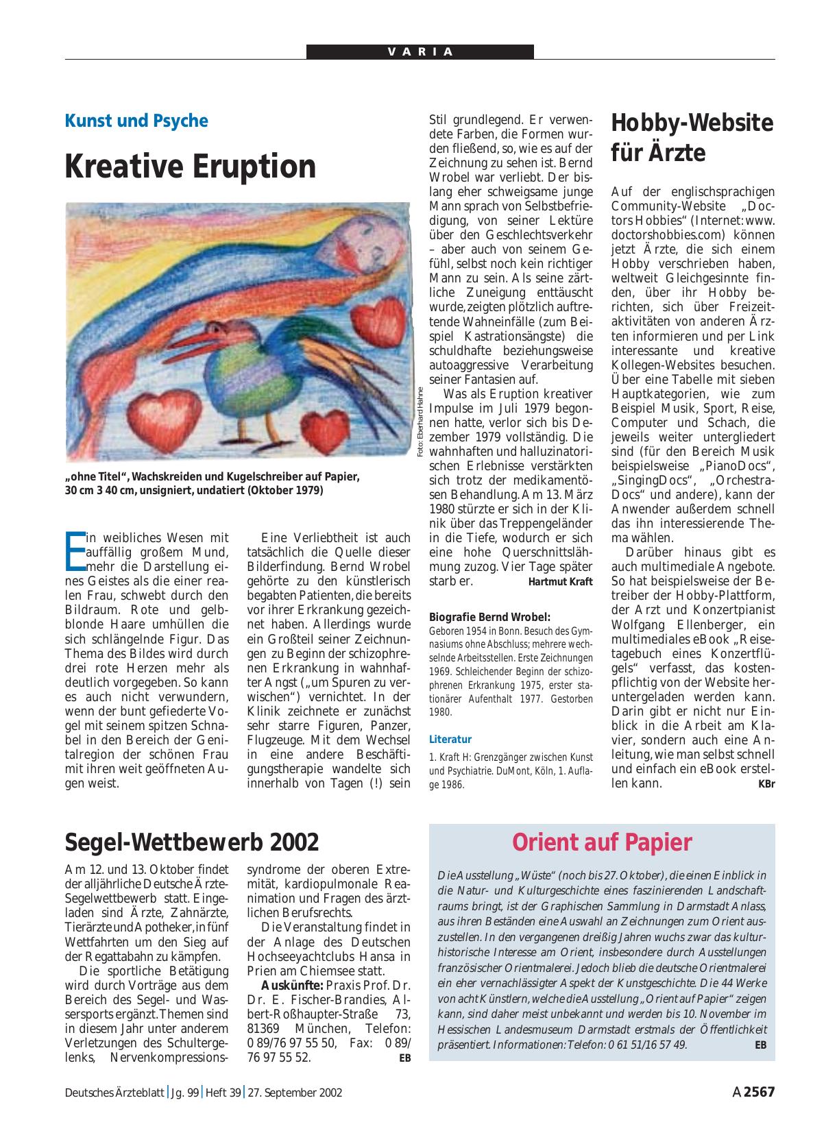 Vorschauseite 1: Kunst und Psyche: Kreative Eruption