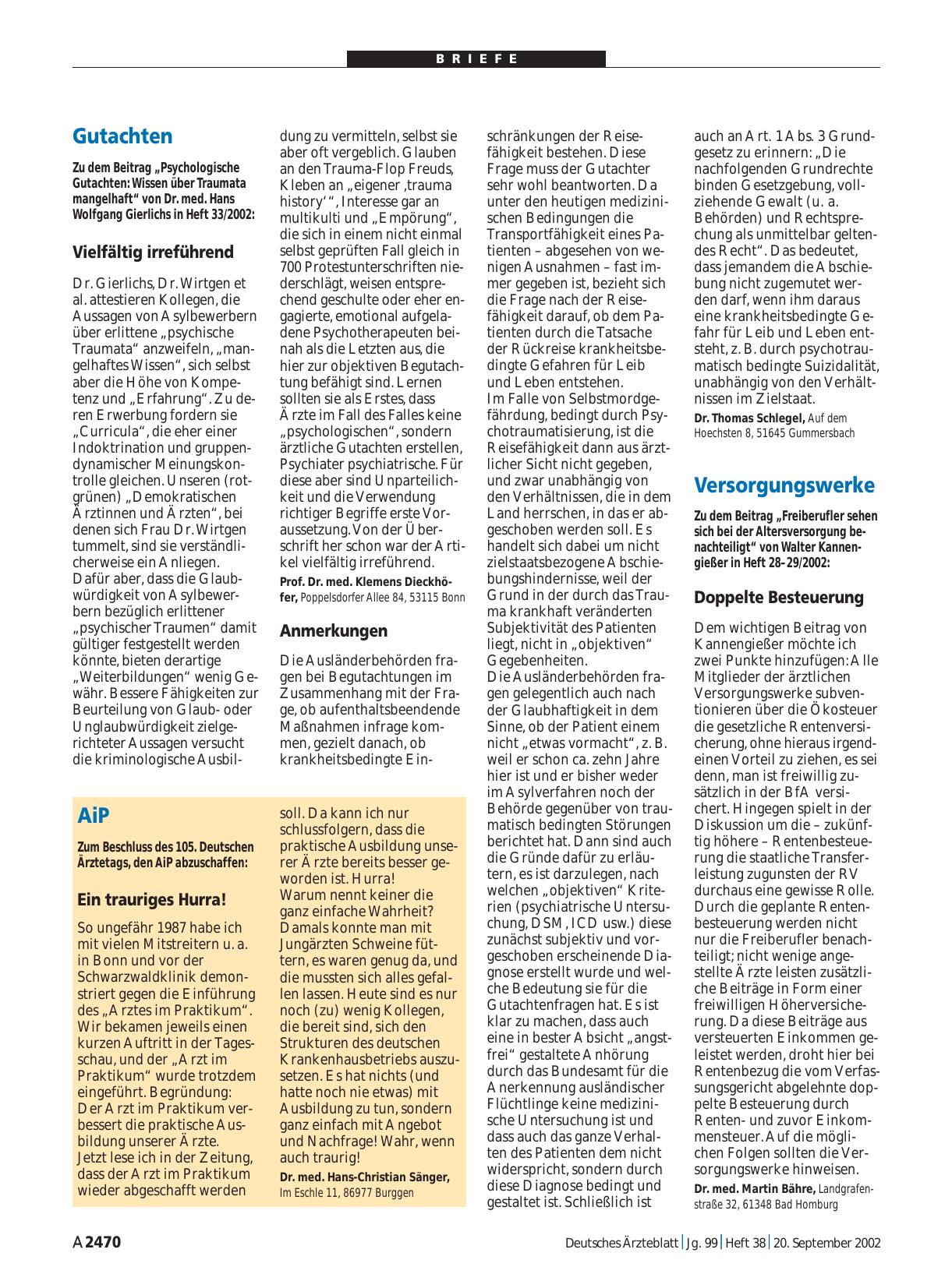 Vorschauseite 1: AiP: Ein trauriges Hurra!