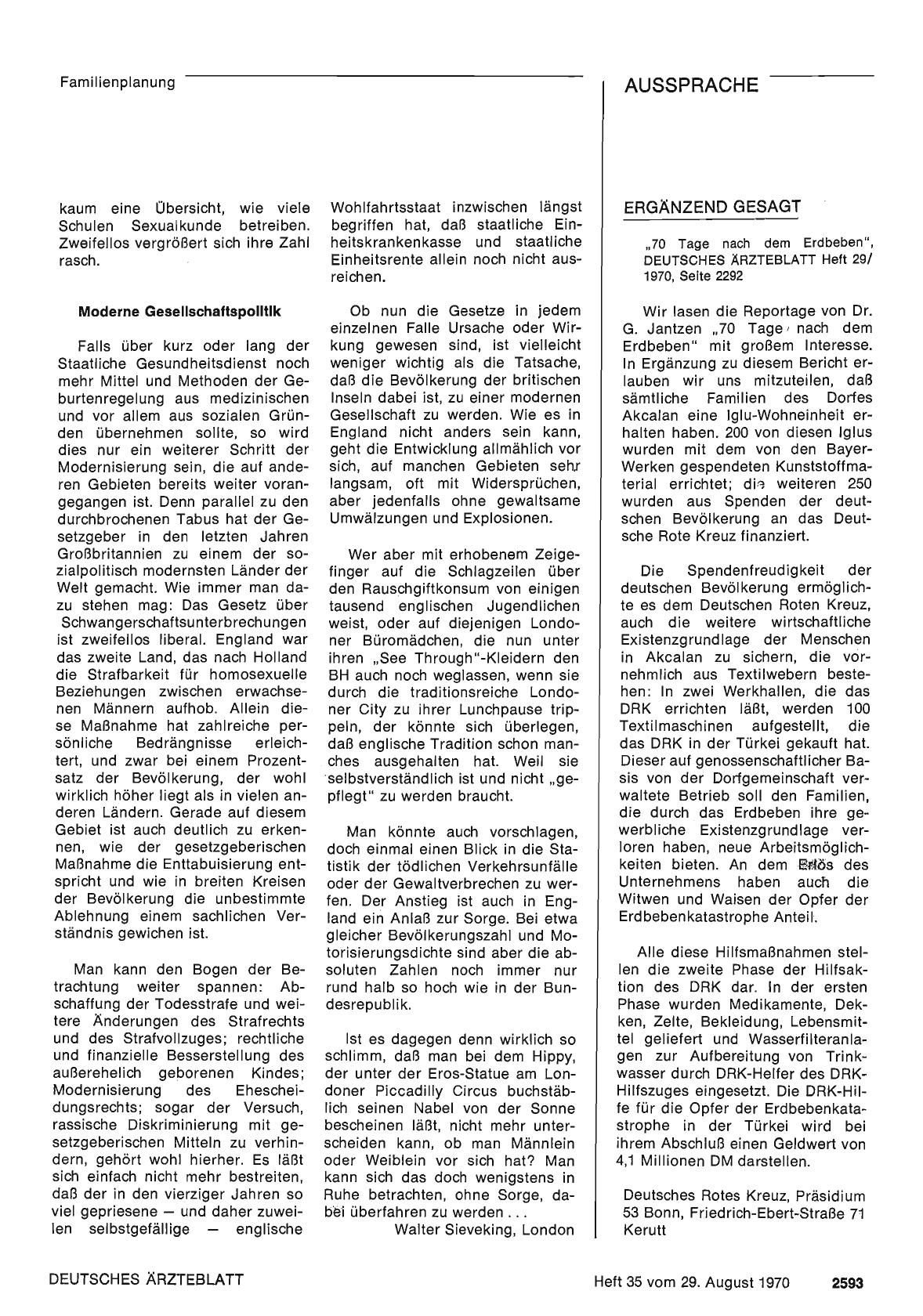 Vorschauseite 1: Ergänzend gesagt: "70 Tage nach dem Erdbeben"