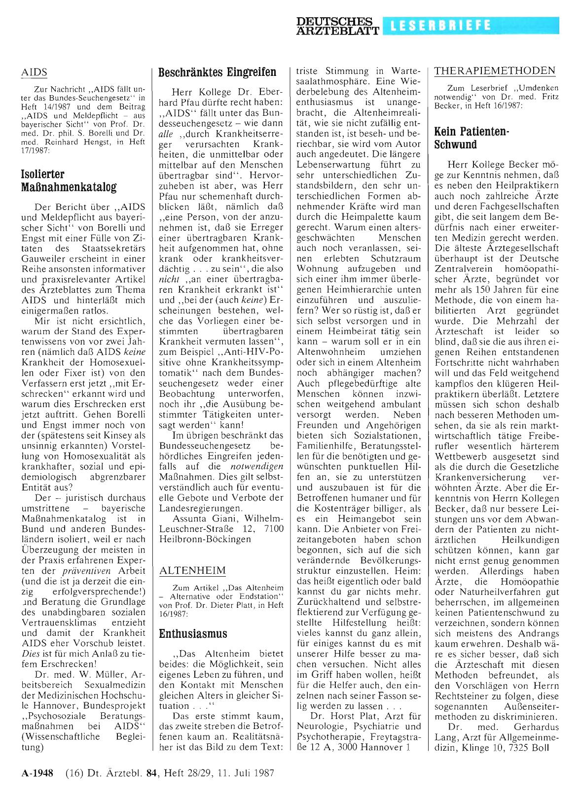 Vorschauseite 1: THERAPIEMETHODEN: Kein Patienten-Schwund