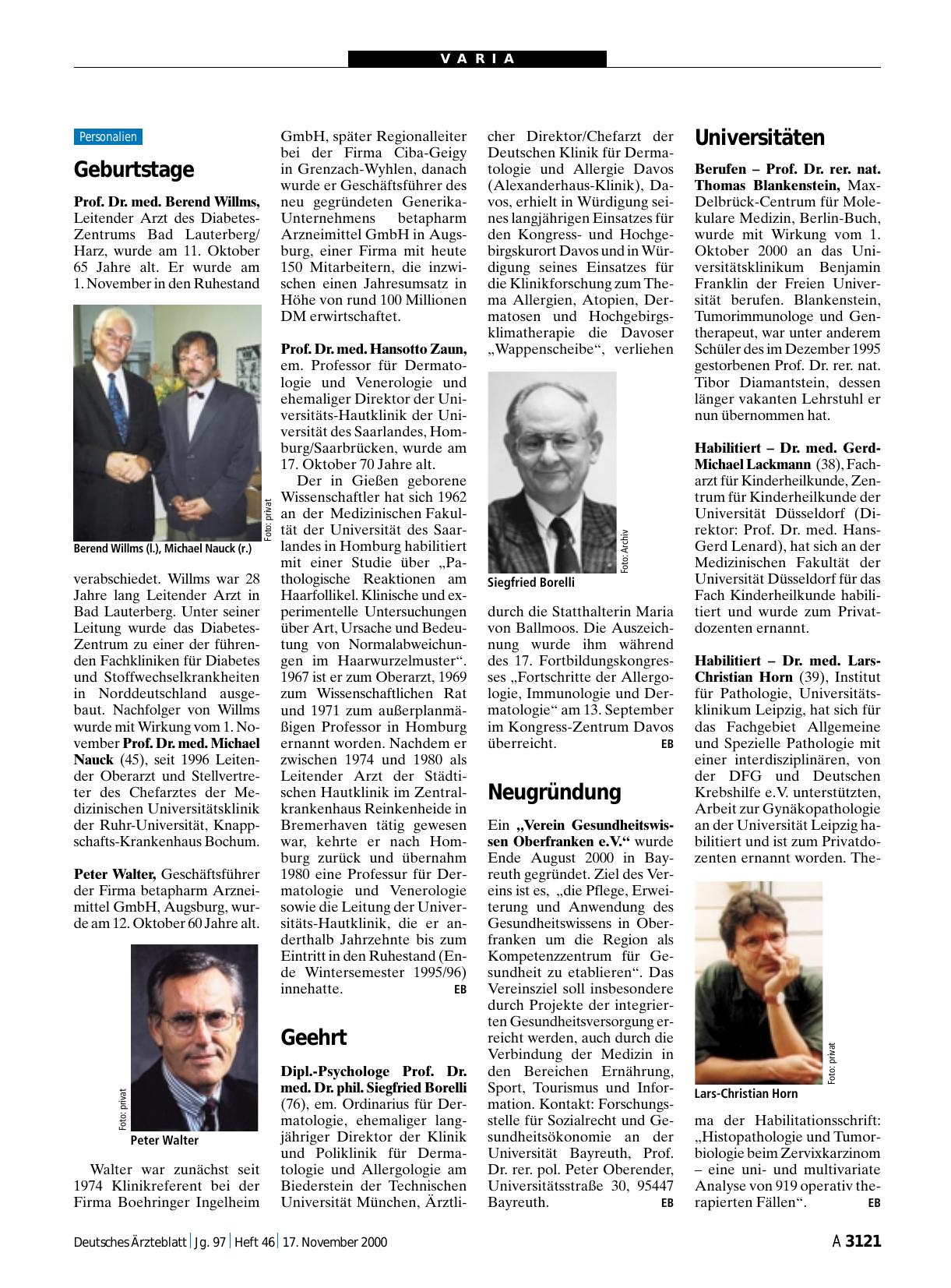 Vorschauseite 1: Universitäten