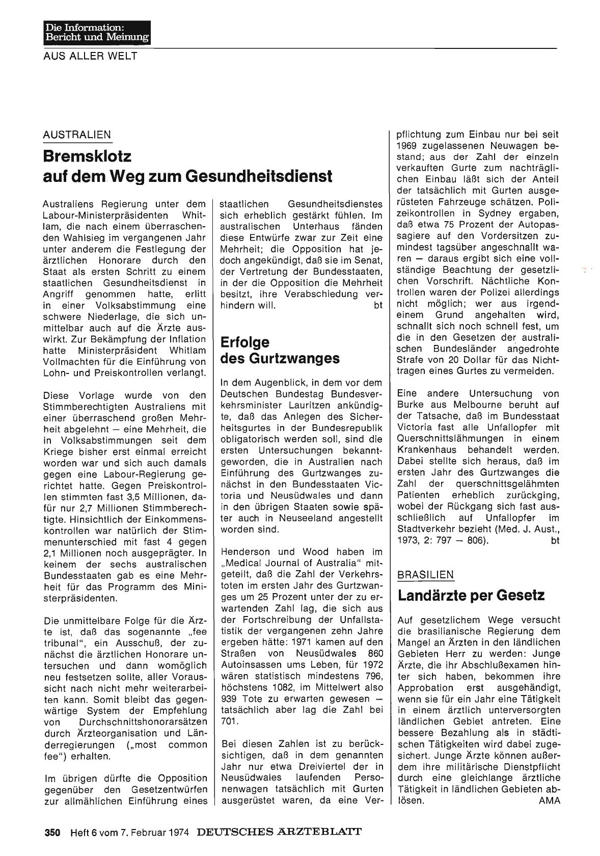 Vorschauseite 1: Brasilien: Landärzte per Gesetz