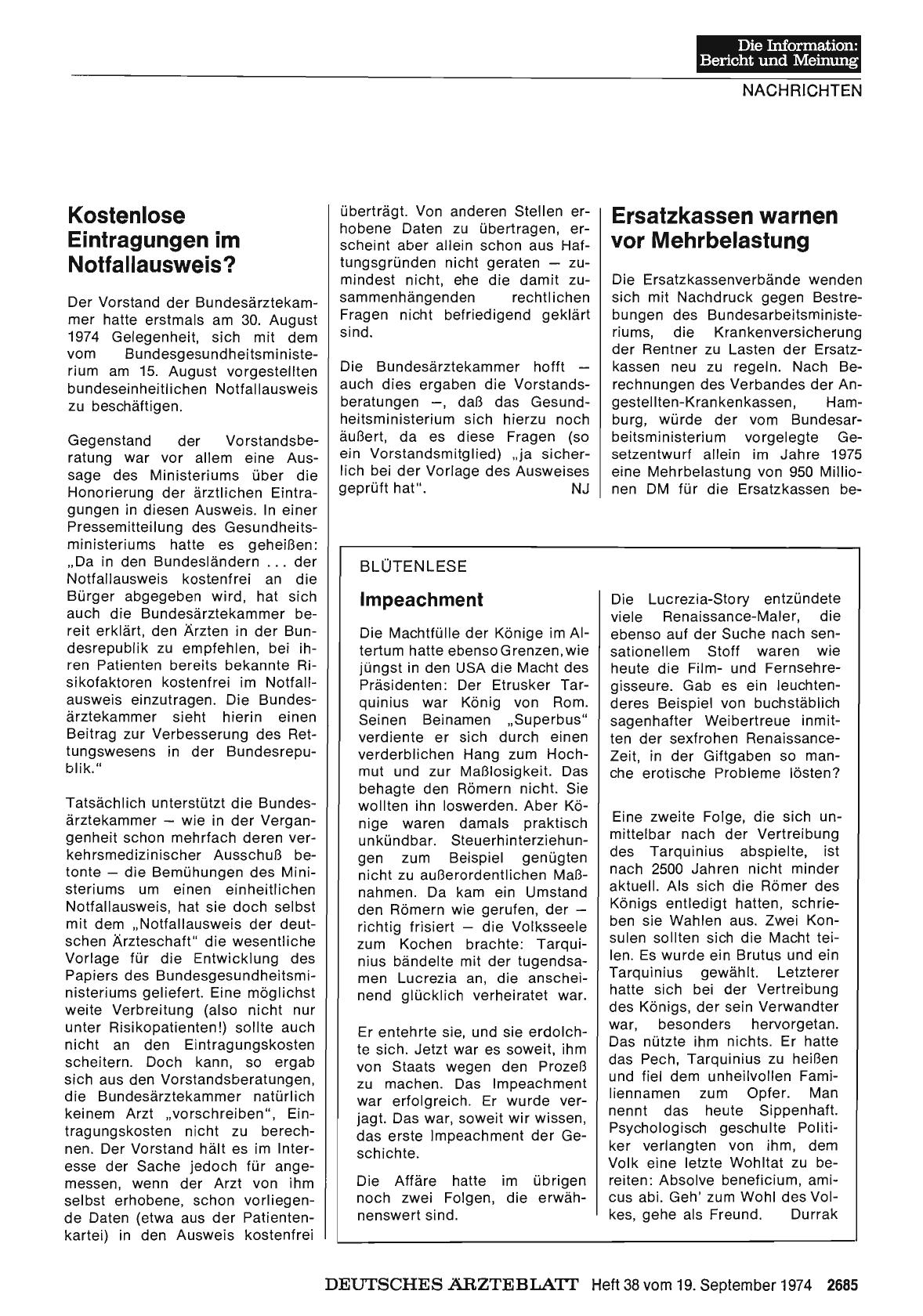 Vorschauseite 1: Ersatzkassen warnen vor Mehrbelastung