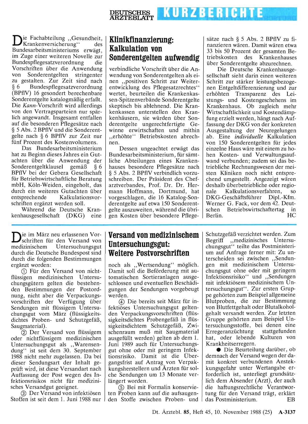 Vorschauseite 1: Klinikfinanzierung: Kalkulation von Sonderentgelten aufwendig