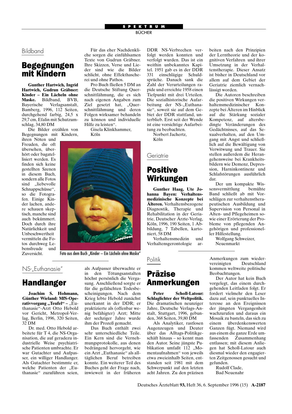 Vorschauseite 1: Kinder – Ein Lächeln ohne Maske