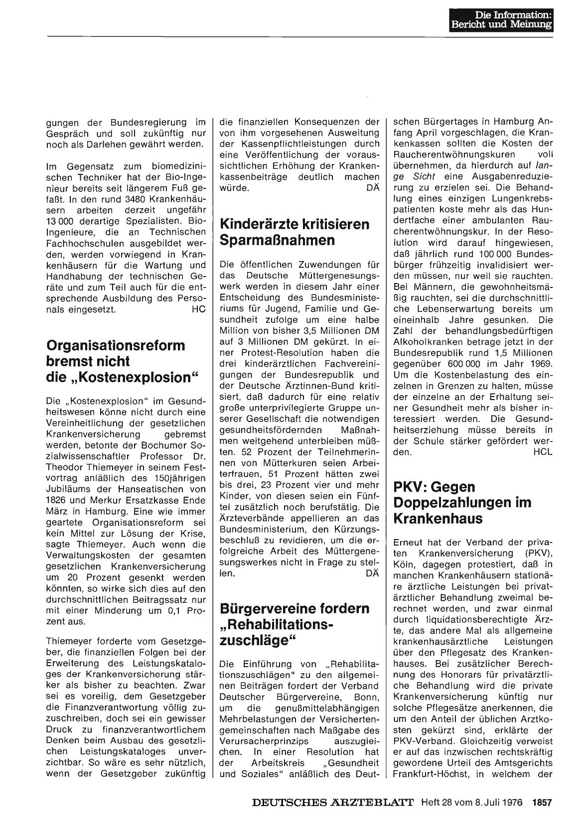 Vorschauseite 1: Kinderärzte kritisieren Sparmaßnahmen