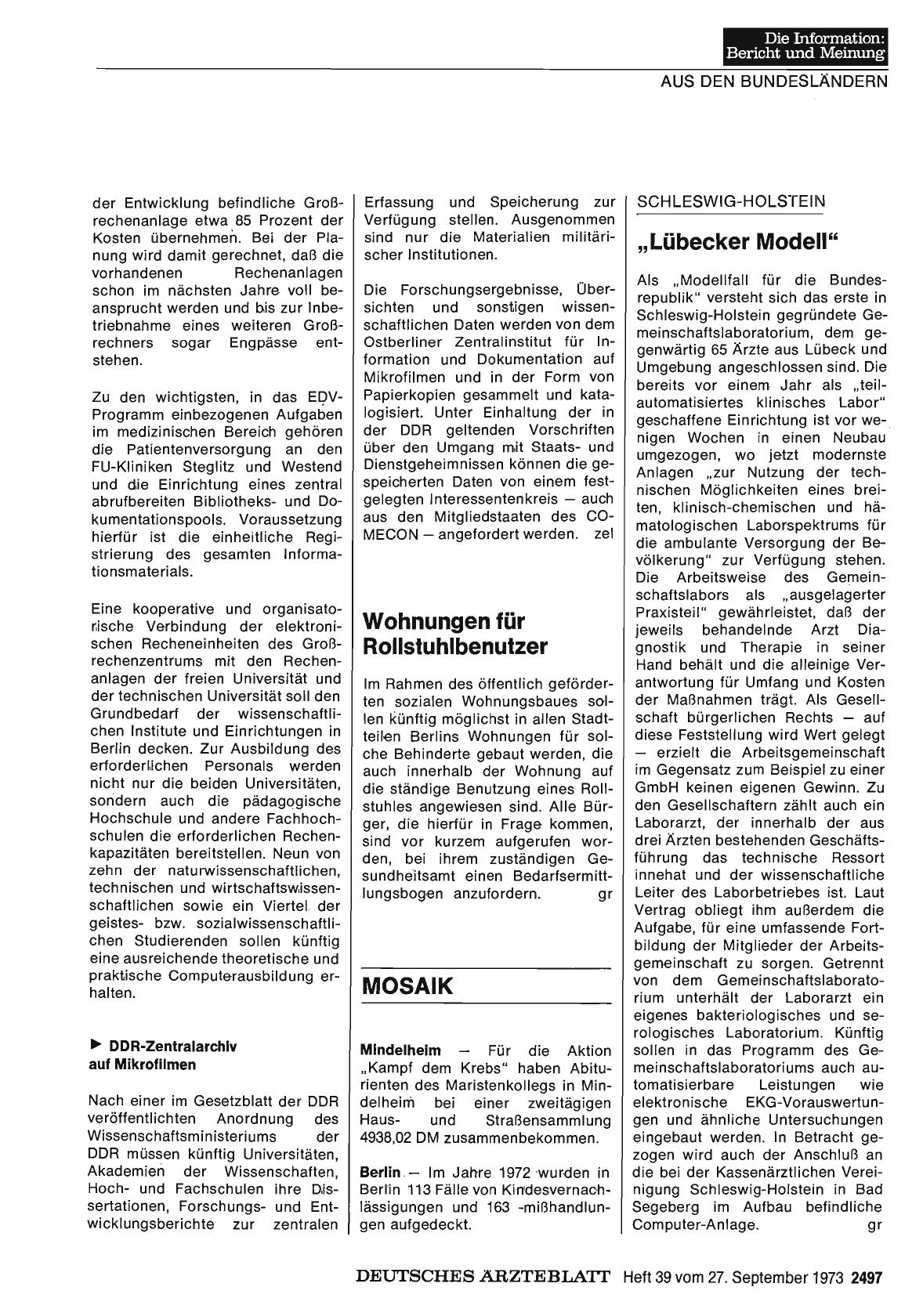 Vorschauseite 1: SCHLESWIG-HOLSTEIN: „Lübecker Modell"