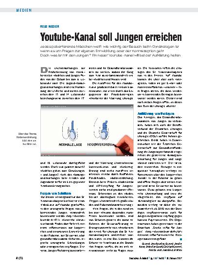 Vorschauseite 1: Neue Medien: Youtube-Kanal soll Jungen erreichen