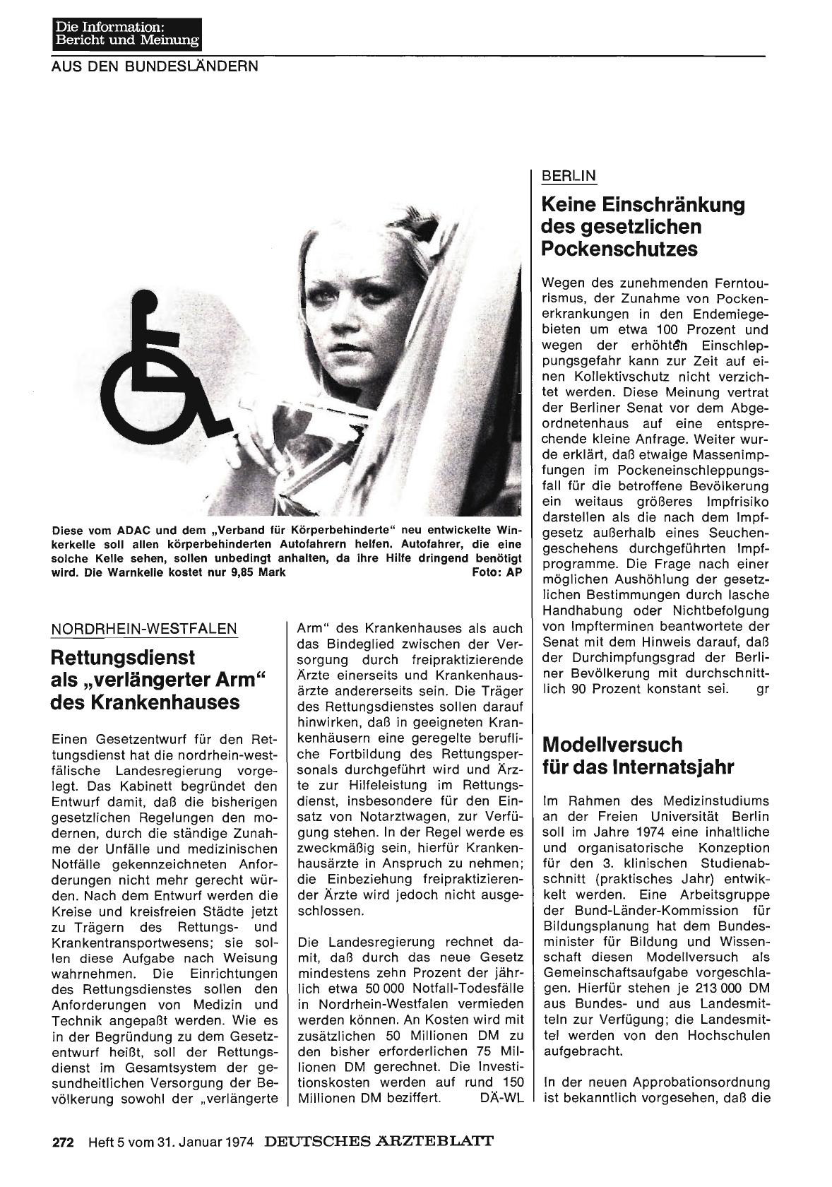 Vorschauseite 1: Berlin: Keine Einschränkung des gesetzlichen Pockenschutzes