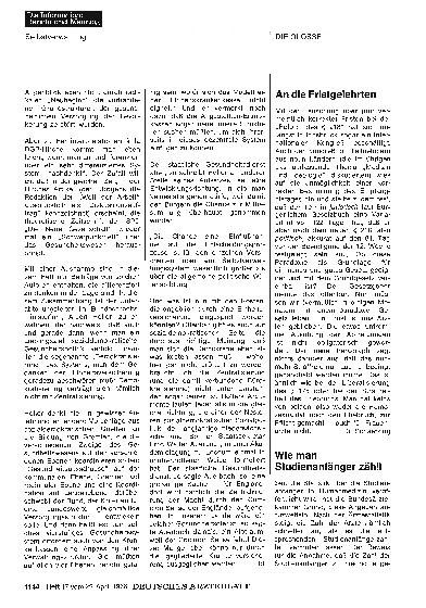 Vorschauseite 1: Wie man Studienanfänger zählt