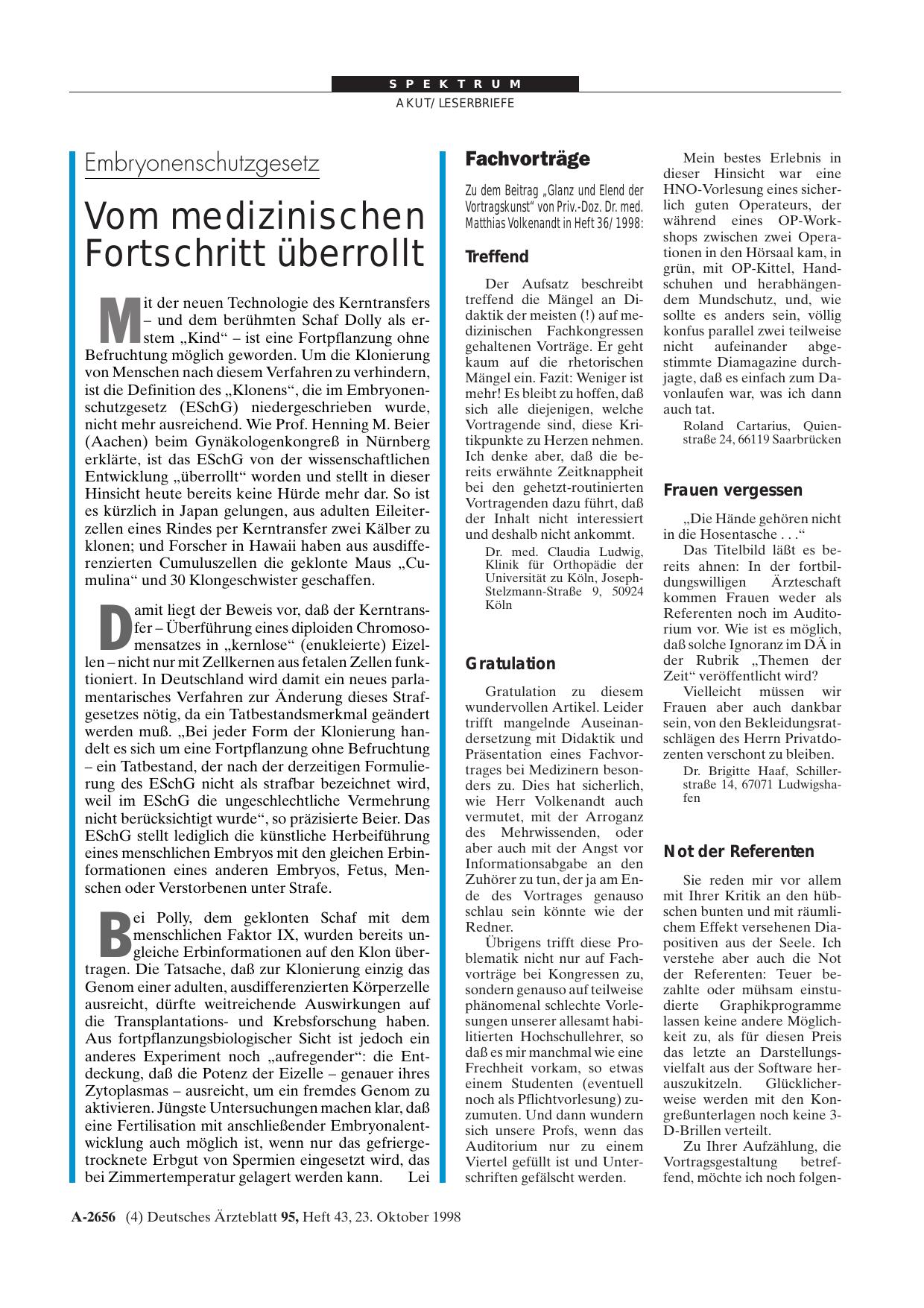 Vorschauseite 1: Fachvorträge: Not der Referenten