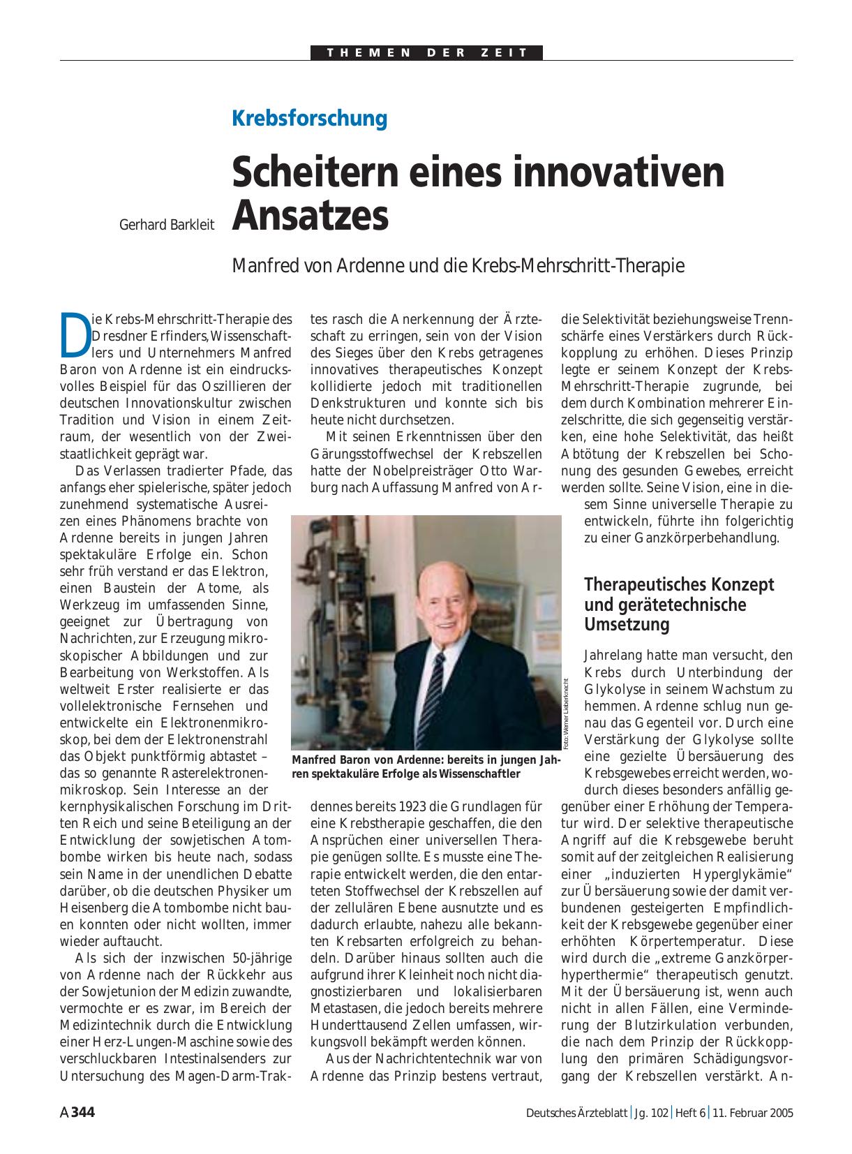 Vorschauseite 1: Krebsforschung: Scheitern eines innovativen Ansatzes