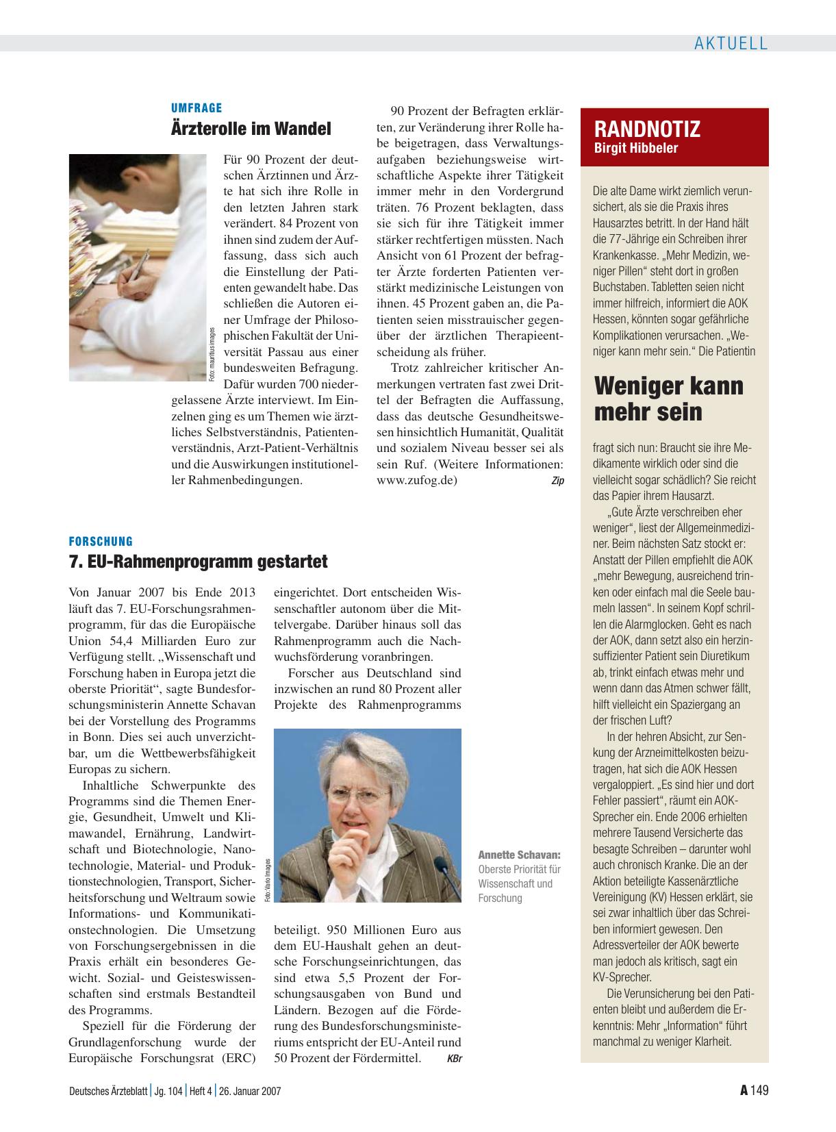 Vorschauseite 1: Forschung: 7. EU-Rahmenprogramm gestartet