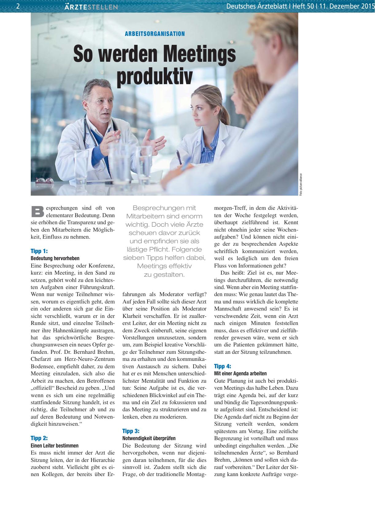 Vorschauseite 1: Arbeitsorganisation: So werden Meetings produktiv