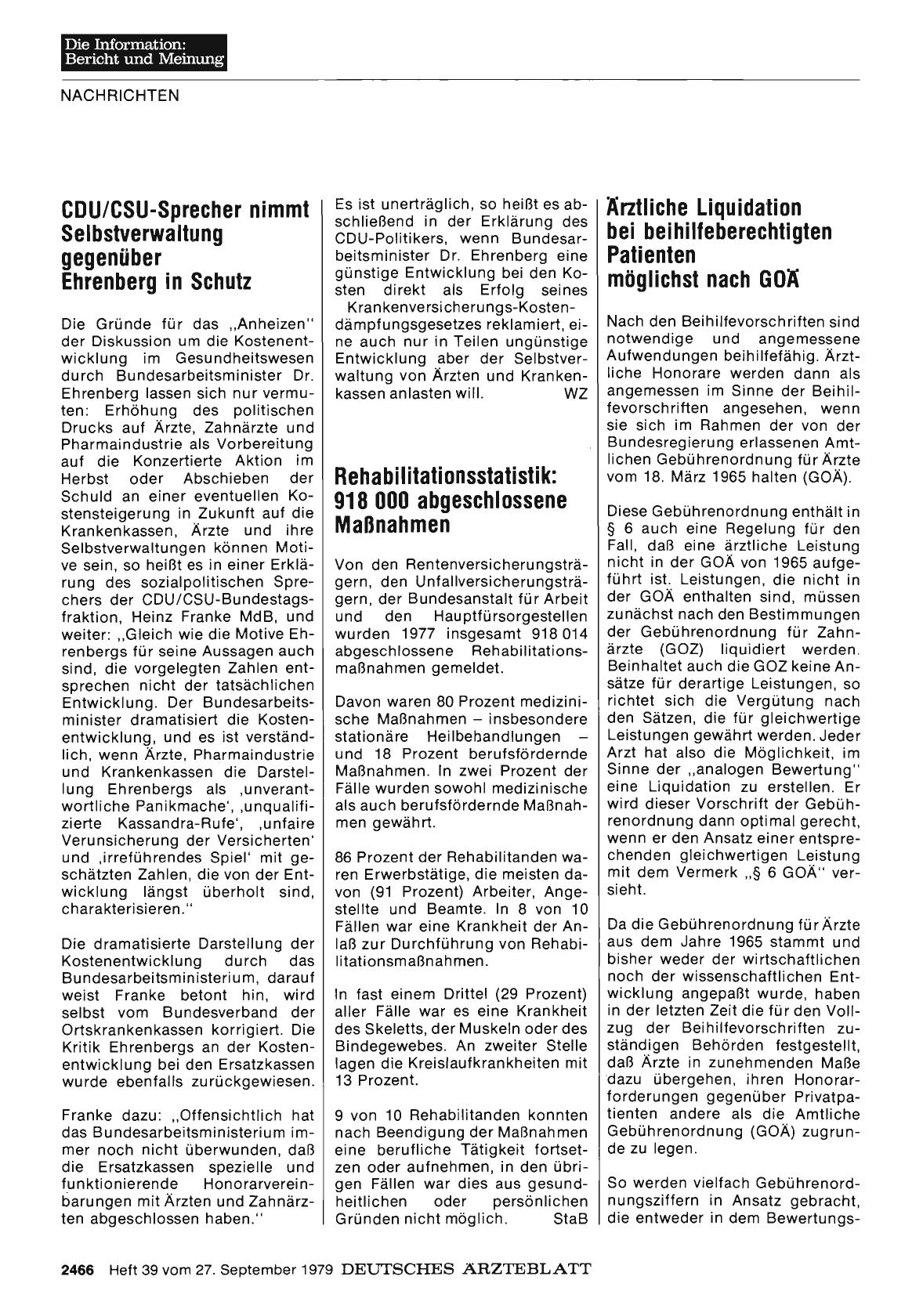 Vorschauseite 1: Rehabilitationsstatistik: 918 000 abgeschlossene Maßnahmen