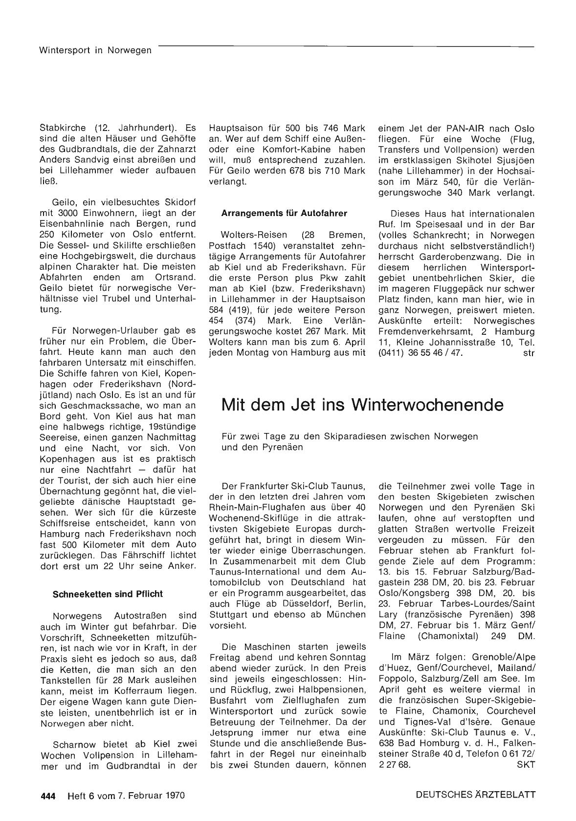 Vorschauseite 1: Mit dem Jet ins Winterwochenende