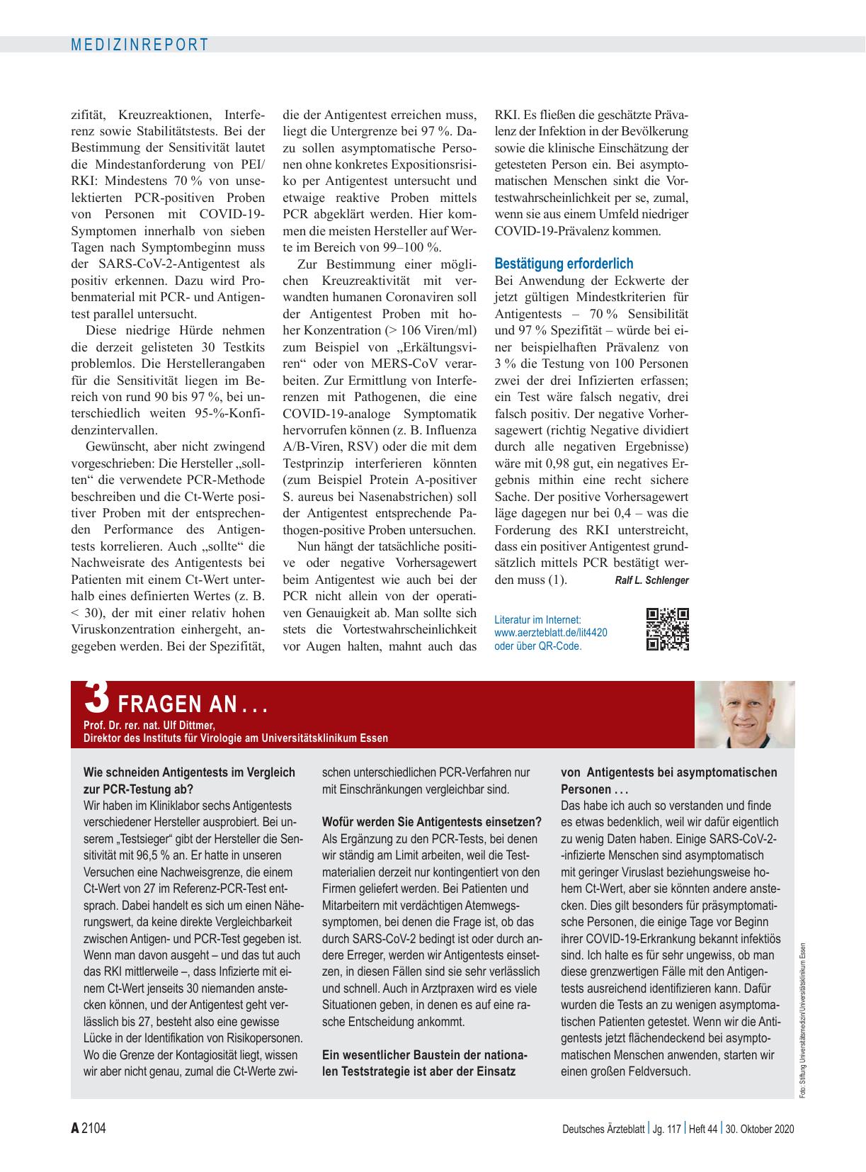Vorschauseite 3: Antigentests auf SARS-CoV-2: Der Preis der Schnelligkeit