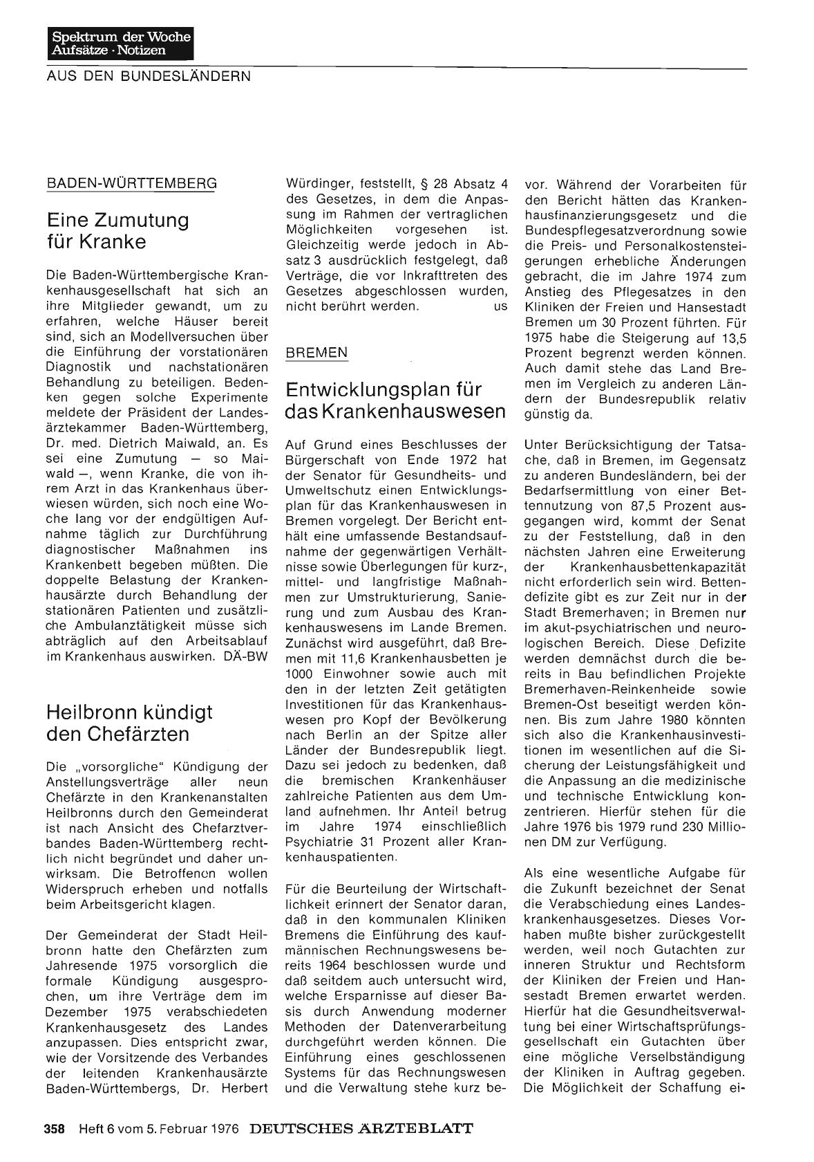 Vorschauseite 1: Bremen: Entwicklungsplan für das Krankenhauswesen