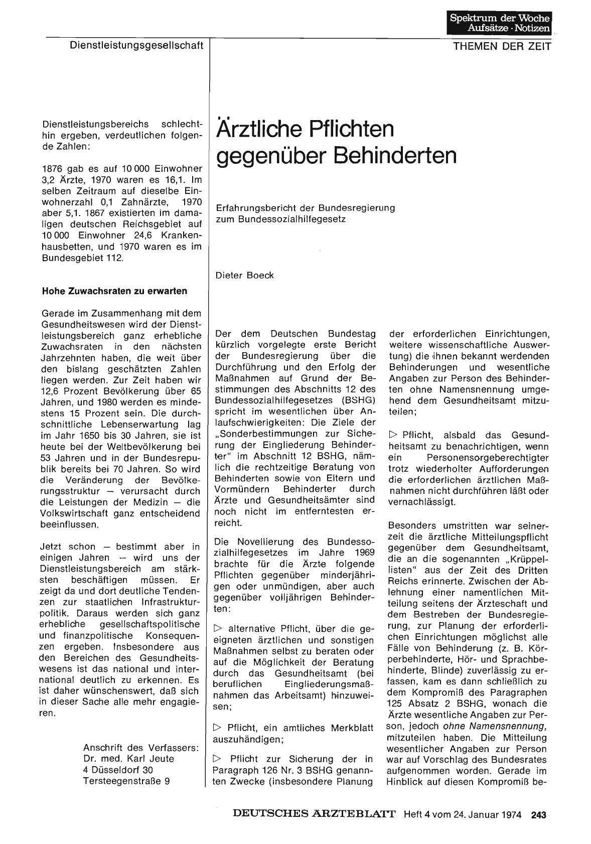 Vorschauseite 1: Ärztliche Pflichten gegenüber Behinderten