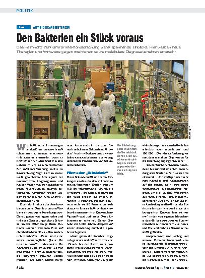 Vorschauseite 1: Antibiotikaresistenzen: Den Bakterien ein Stück voraus
