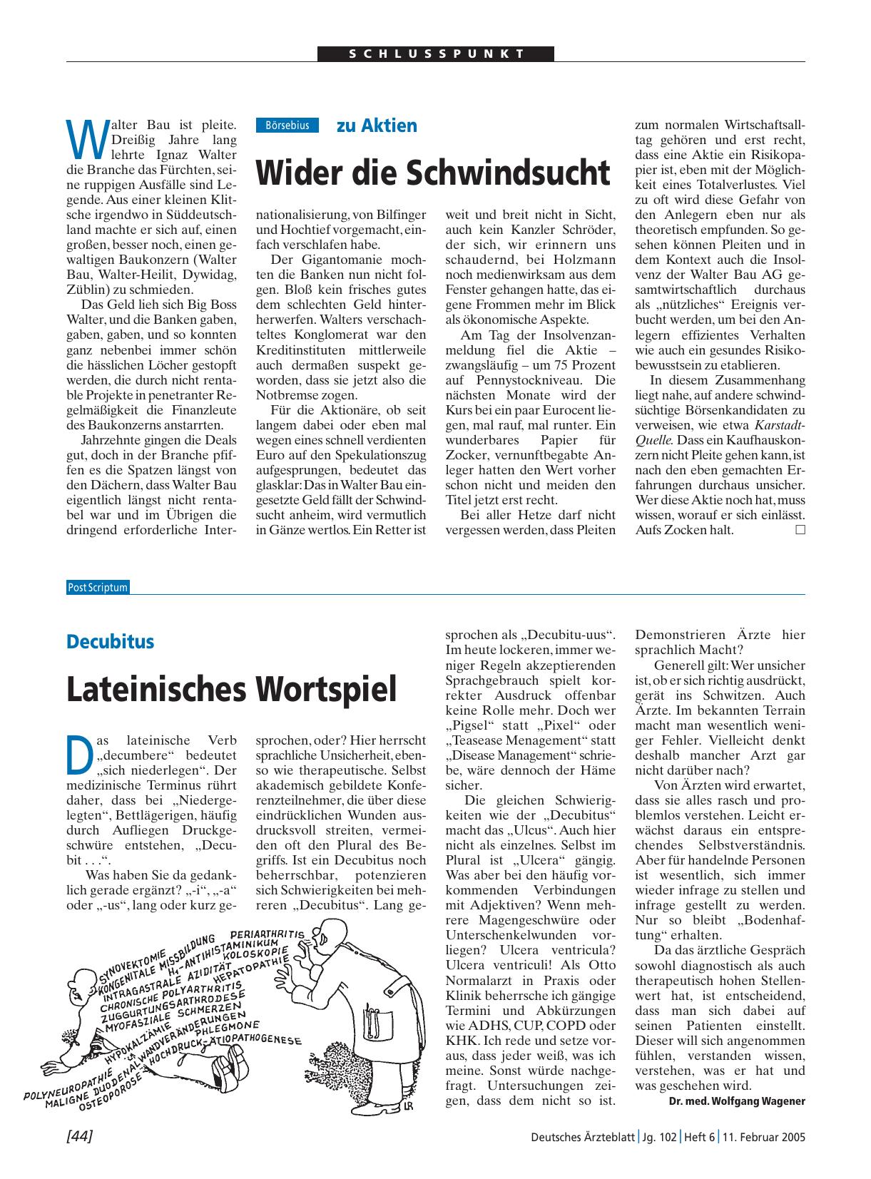 Vorschauseite 1: Decubitus: Lateinisches Wortspiel