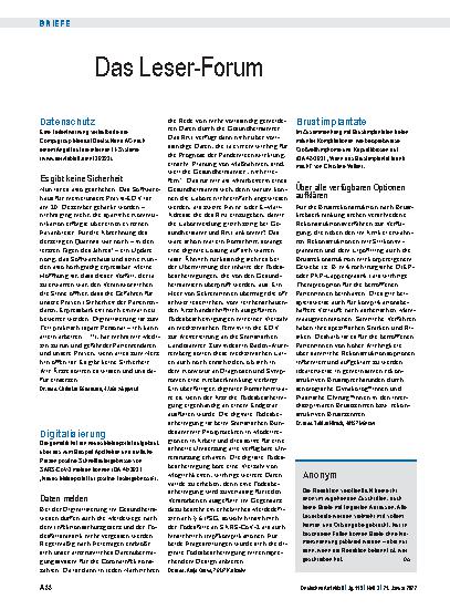 Vorschauseite 1: Digitalisierung: Daten melden