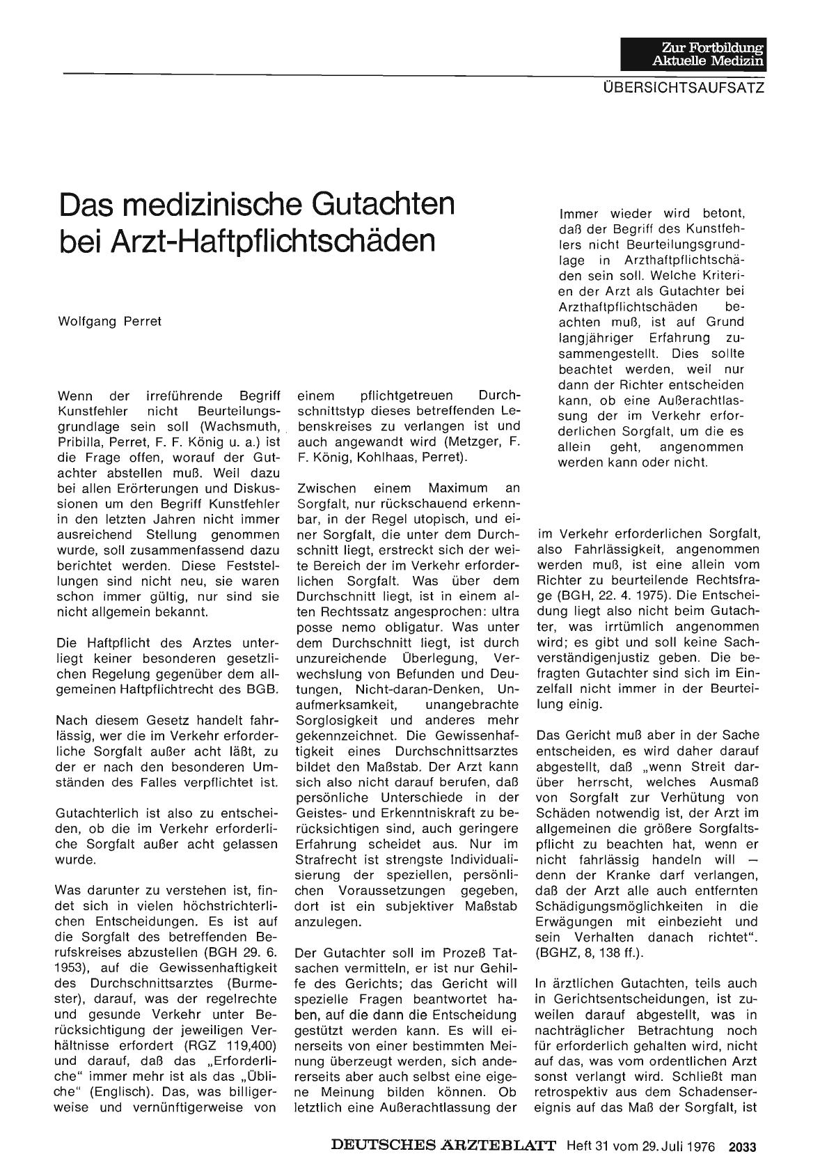 Vorschauseite 1: Das medizinische Gutachten bei Arzt-Haftpflichtschäden