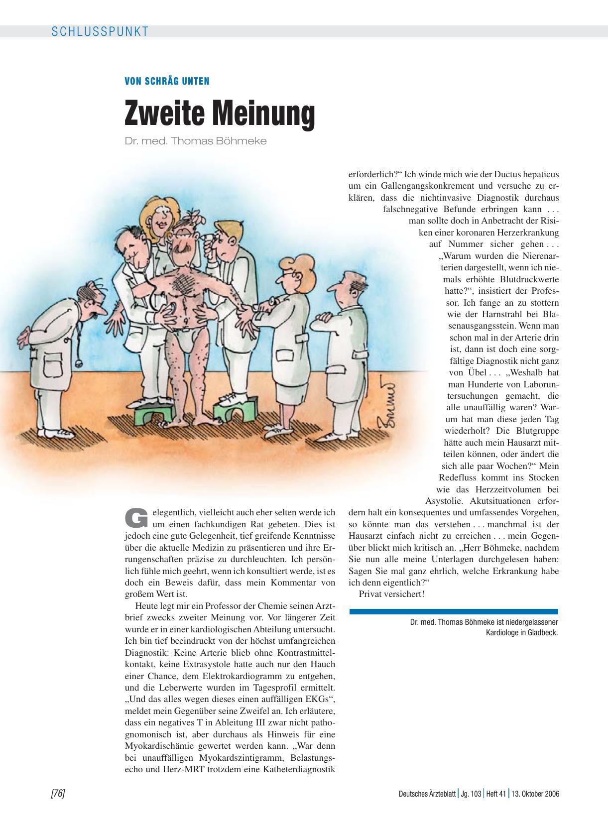 Vorschauseite 1: Von schräg unten: Zweite Meinung