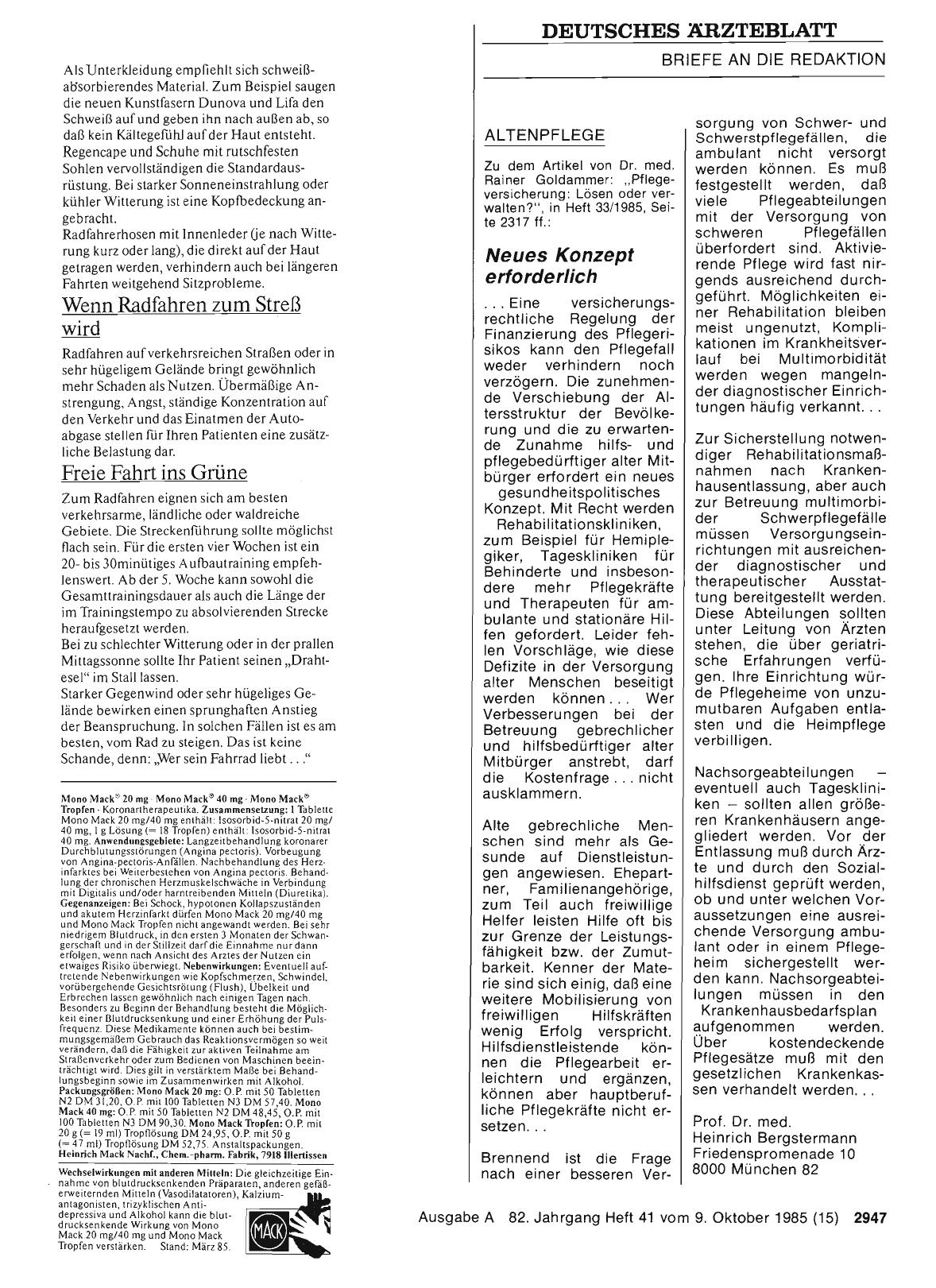 Vorschauseite 1: ALTENPFLEGE: Neues Konzept erforderlich