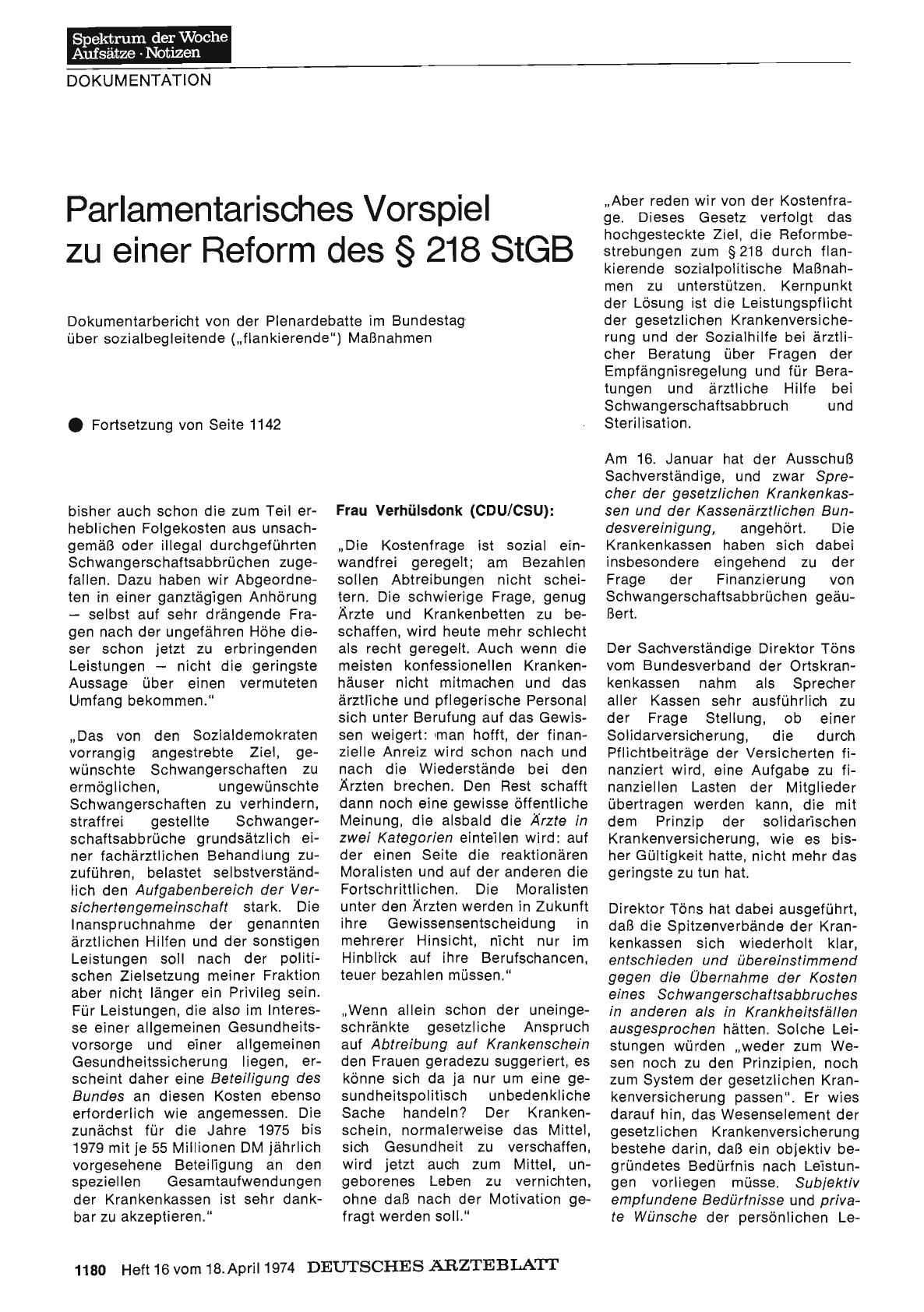 Vorschauseite 1: Parlamentarisches Vorspiel zu einer Reform des § 218 StGB (2. Teil)
