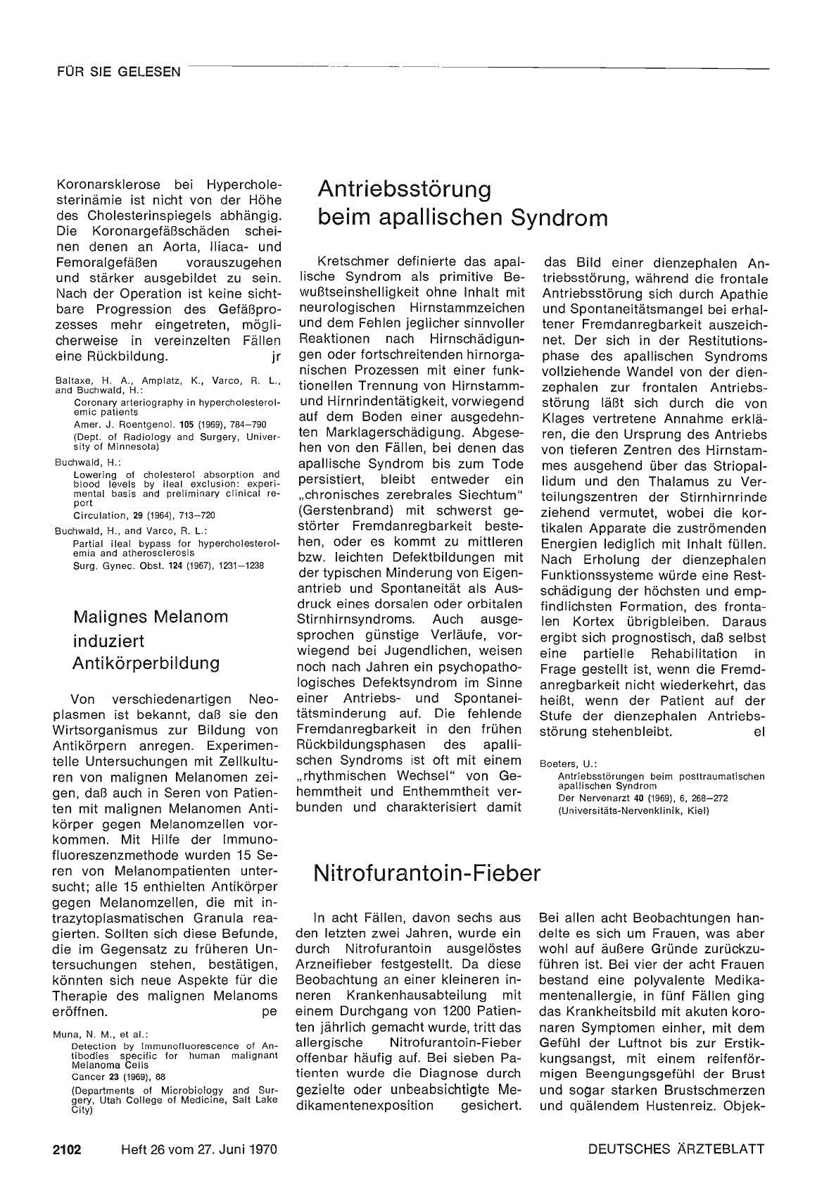 Vorschauseite 1: Malignes Melanom induziert Antikörperbildung