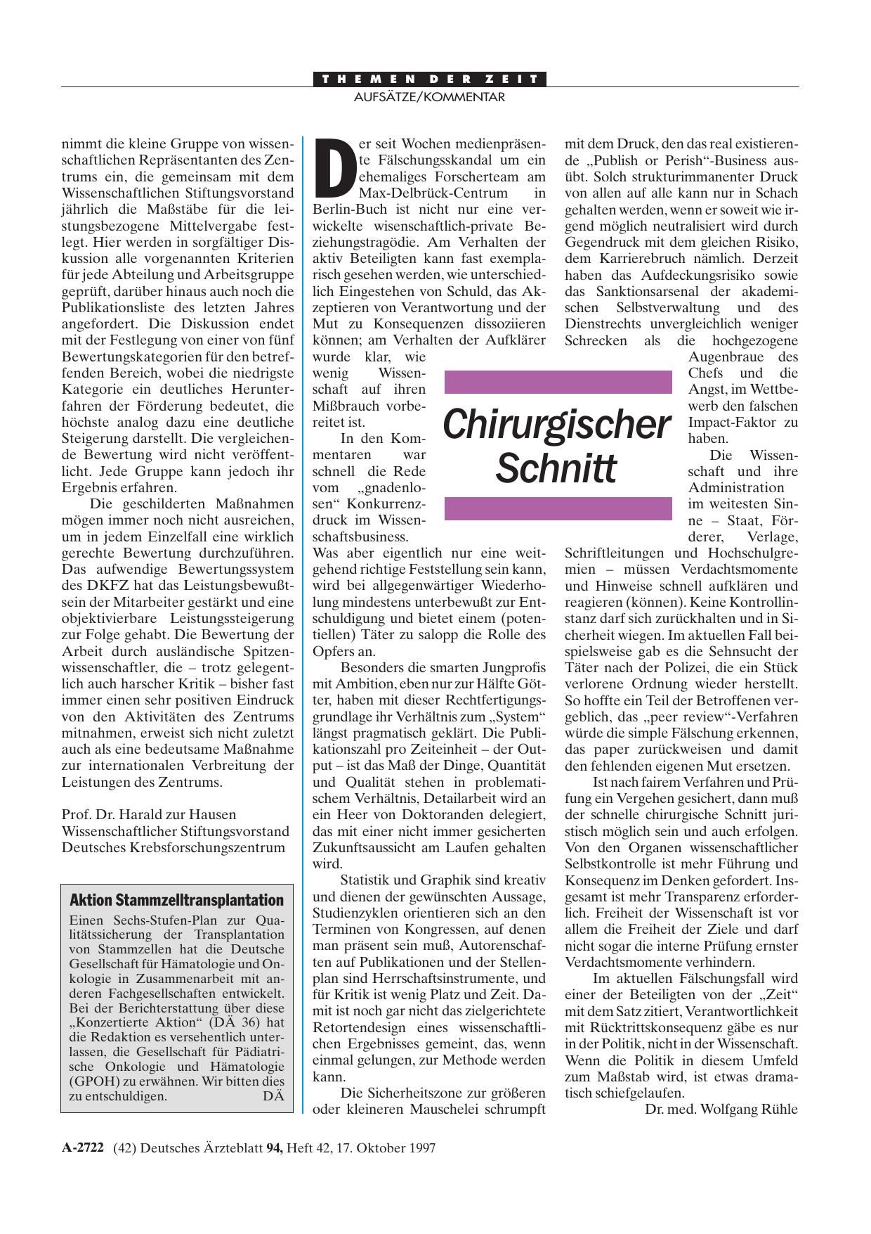 Vorschauseite 1: Chirurgischer Schnitt