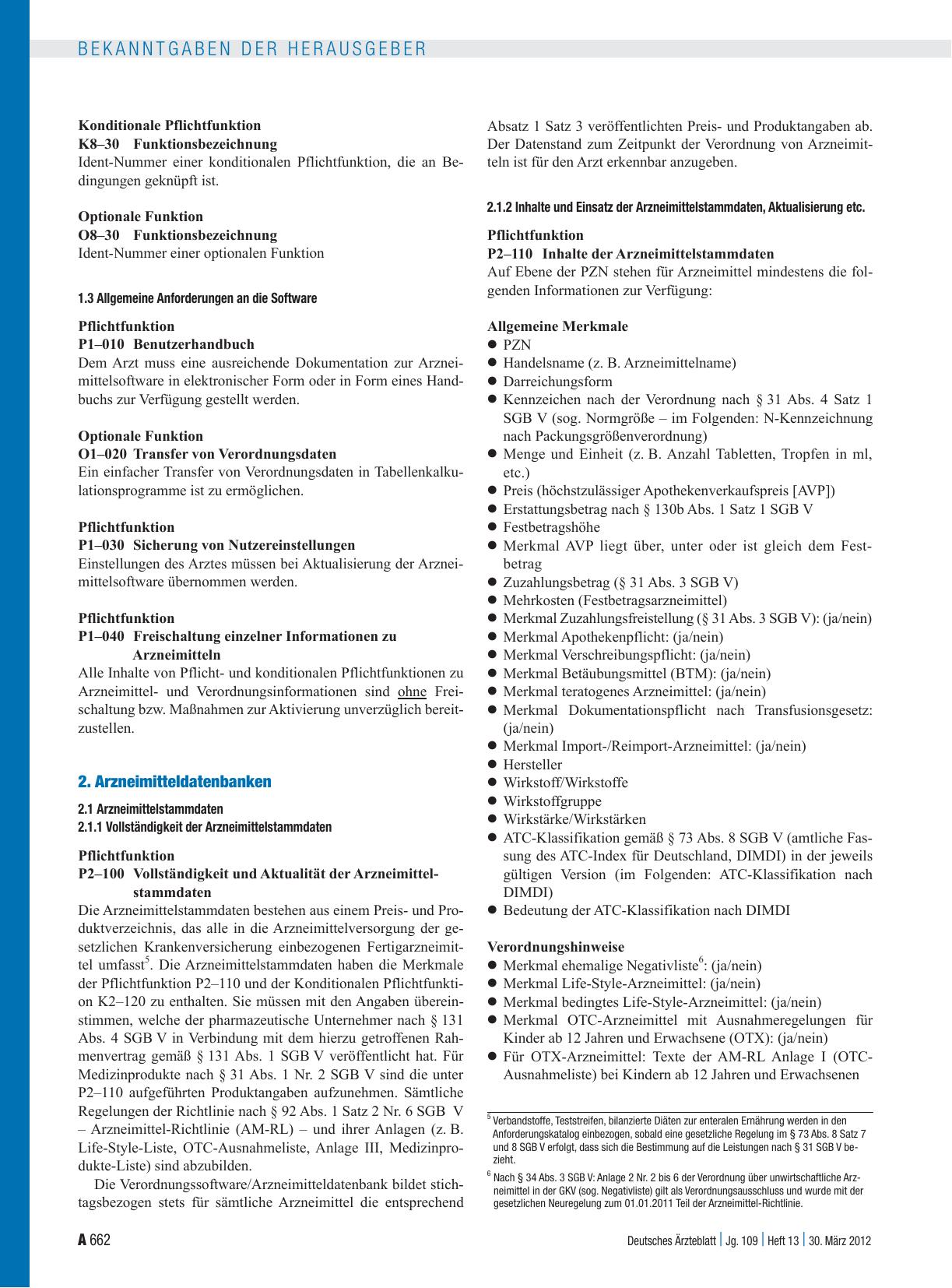 Vorschauseite 2: Anforderungskatalog nach § 73 Abs. 8 SGB V für Verordnungssoftware/Arzneimitteldatenbanken Anlage 23 zu § 29 Bundesmantelvertrag – Ärzte bzw. § 15 Bundesmantelvertrag – Ärzte/Ersa…