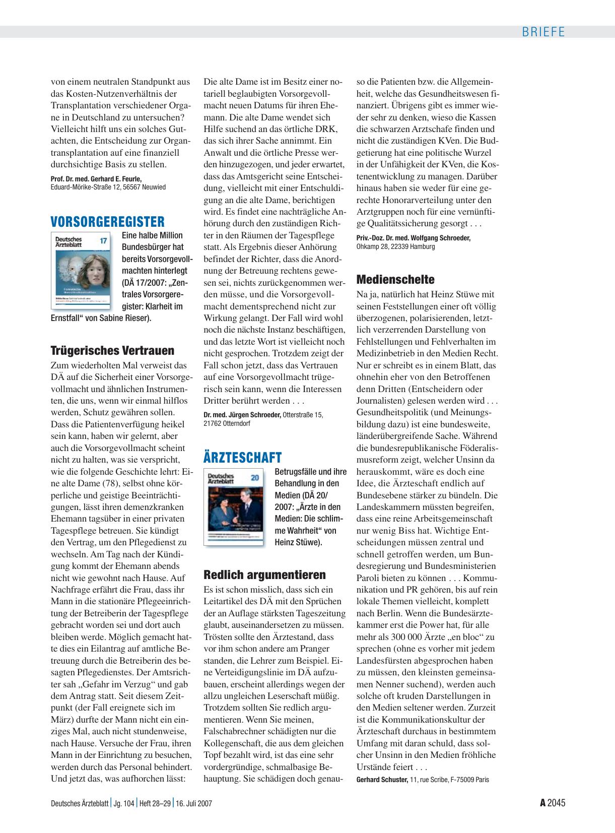 Vorschauseite 1: Ärzteschaft: Medienschelte