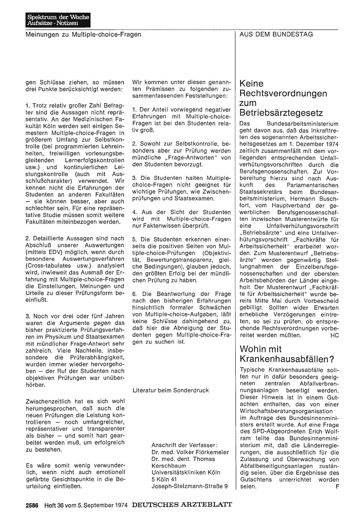 Vorschauseite 1: Keine Rechtsverordnungen zum Betriebsärztegesetz