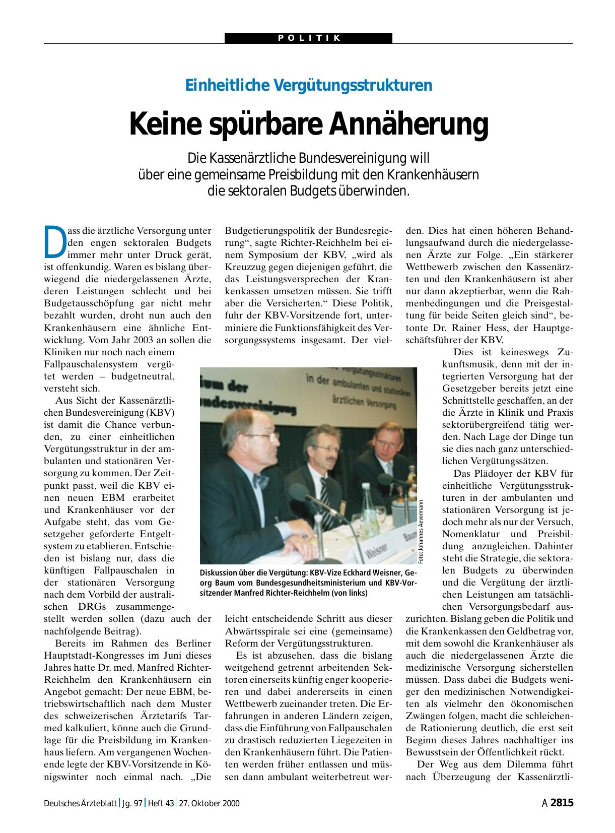 Vorschauseite 1: Einheitliche Vergütungsstrukturen: Keine spürbare Annäherung