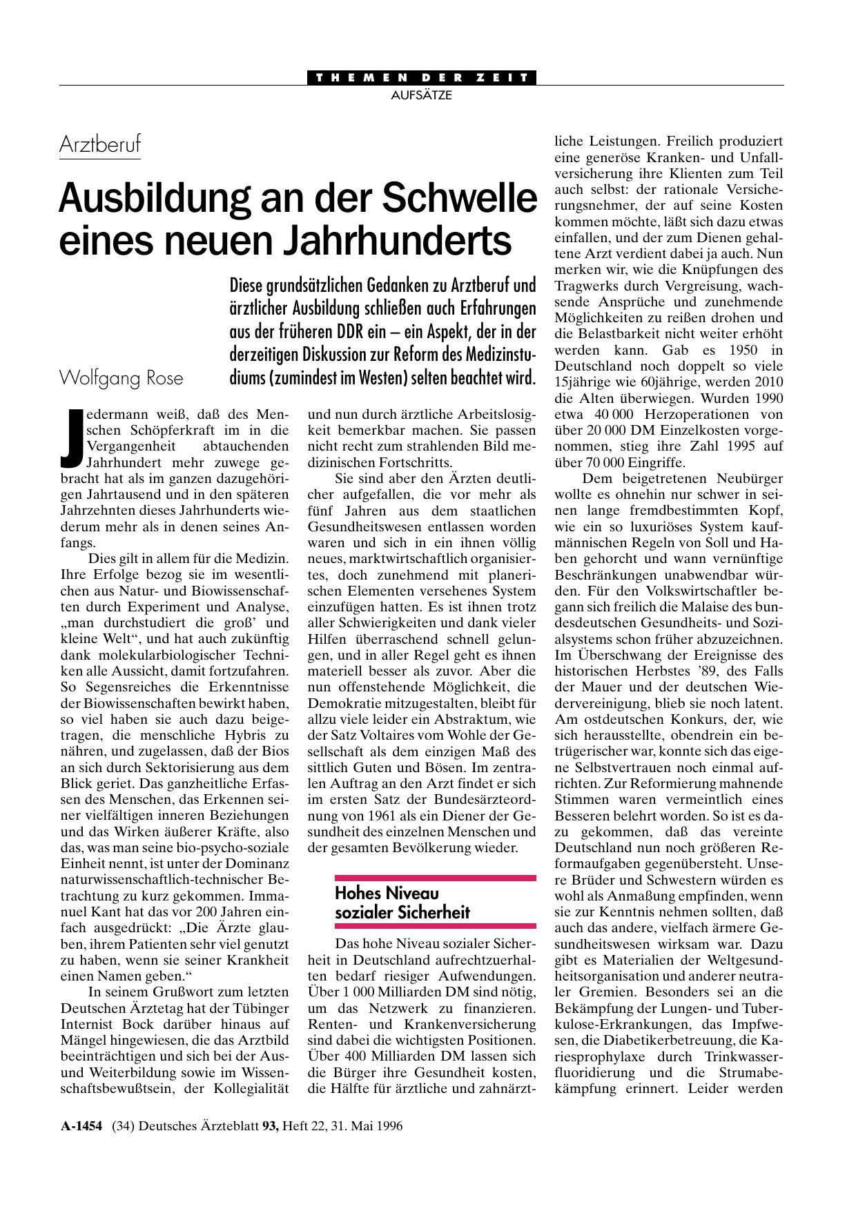 Vorschauseite 1: Arztberuf: Ausbildung an der Schwelle eines neuen Jahrhunderts