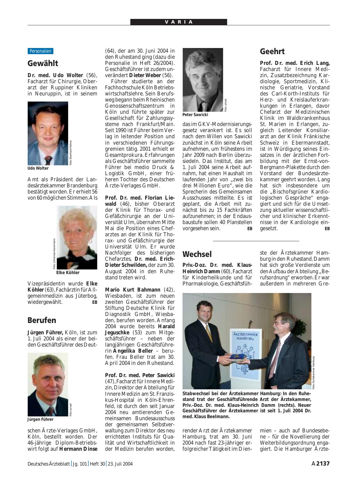 Vorschauseite 1: Geehrt