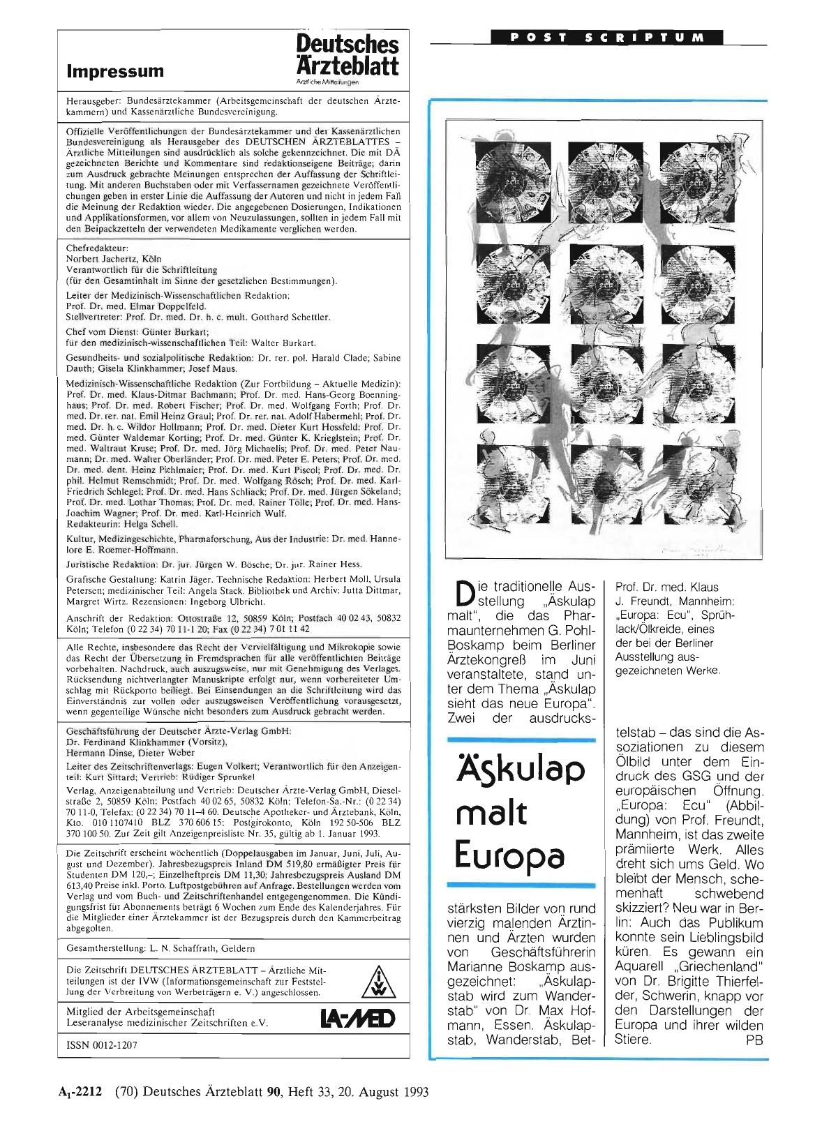 Vorschauseite 1: Äskulap malt Europa