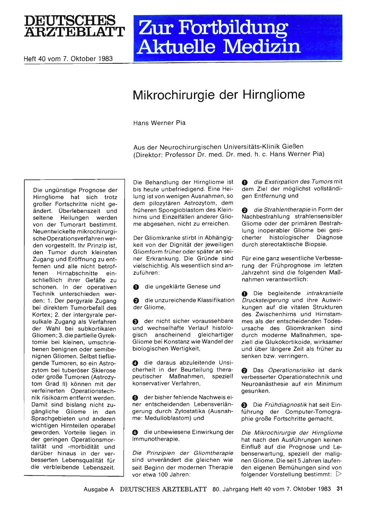 Vorschauseite 1: Mikrochirurgie der Hirngliome