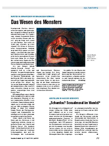 Vorschauseite 1: Ausstellung im Haus der Geschichte: „Schamlos? Sexualmoral im Wandel“