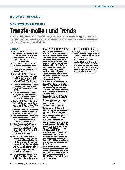 Vorschauseite 4: Notfallversorgung in Deutschland: Transformation und Trends