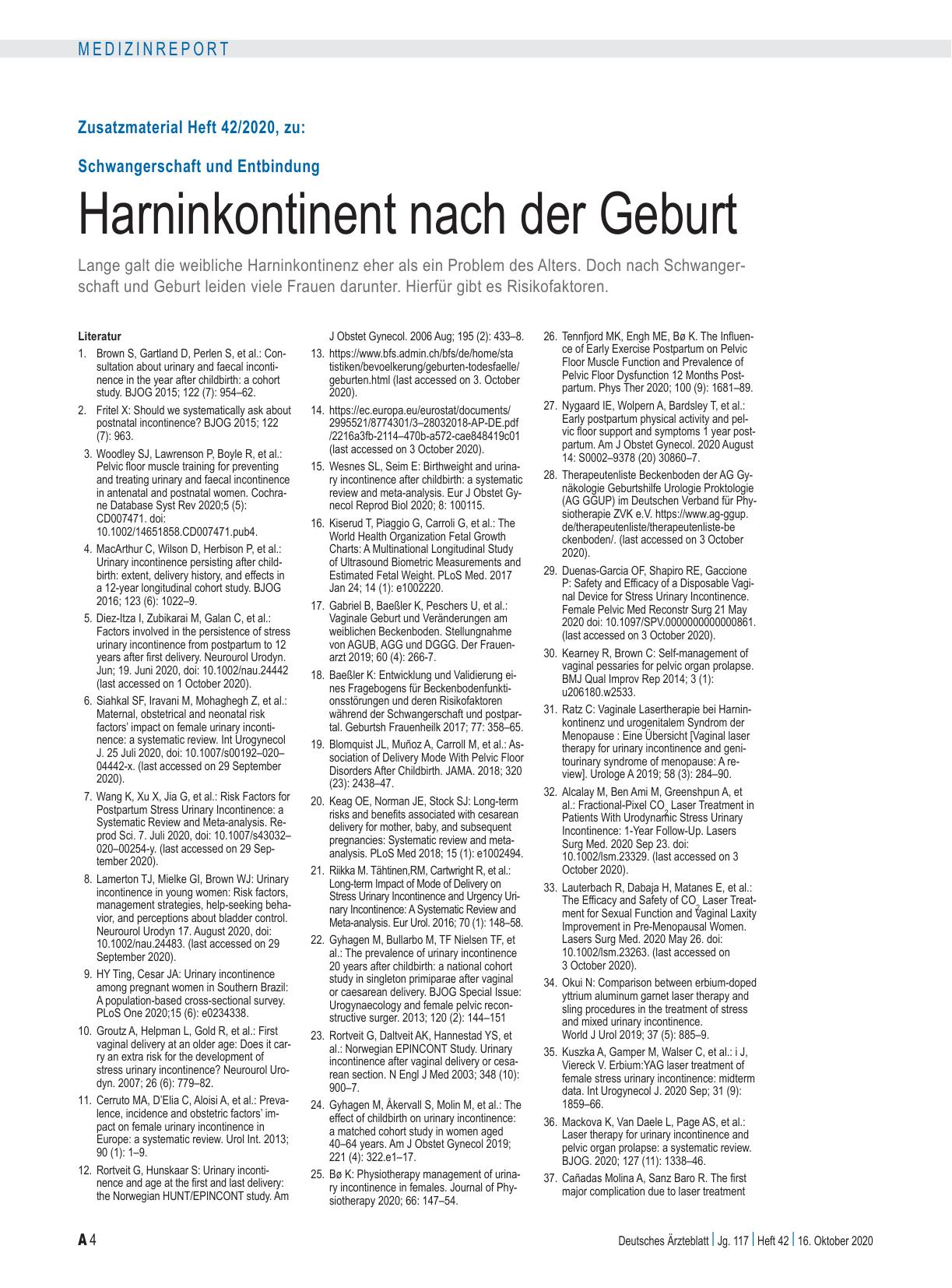Vorschauseite 4: Schwangerschaft und Entbindung: Harninkontinent nach der Geburt