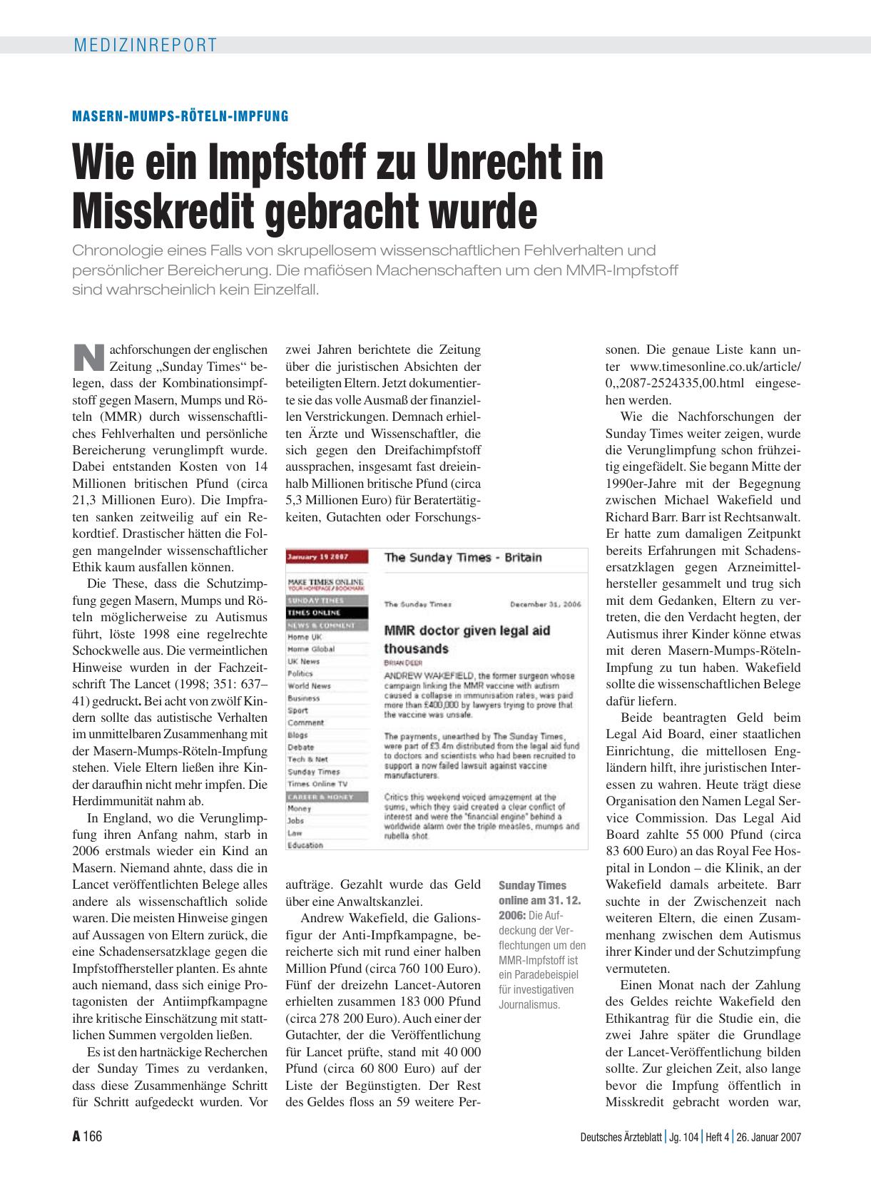 Vorschauseite 1: Masern-Mumps-Röteln-Impfung: Wie ein Impfstoff zu Unrecht in Misskredit gebracht wurde